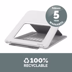 Fellowes Laptop Stand for Desk - Breyta Adjustable Laptop Riser for Home and Office - Portable Laptop Stand with 12 Height Adjustments - Max Laptop Size 14", Max Weight 4KG - White - Additional view 7