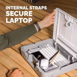 Fellowes Laptop Carry Case with Built-in Laptop Stand - Breyta Lockable Laptop Carry Case for Hybrid Working & Laptops Up To 14"/4KG - White - Additional view 5