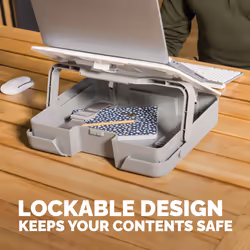 Fellowes Laptop Carry Case with Built-in Laptop Stand - Breyta Lockable Laptop Carry Case for Hybrid Working & Laptops Up To 14"/4KG - White - Additional view 6