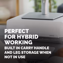 Fellowes Computer Monitor Stand with 3 Height Adjustments - Breyta Monitor Riser with Cable Management - Ergonomic Adjustable Monitor Stand for Computers - Max Weight 15KG - White - Additional view 6