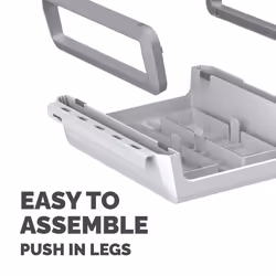 Fellowes Computer Monitor Stand with 3 Height Adjustments - Breyta Monitor Riser with Cable Management - Ergonomic Adjustable Monitor Stand for Computers - Max Weight 15KG - White - Additional view 7