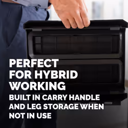 Fellowes Computer Monitor Stand with 3 Height Adjustments - Breyta Monitor Riser with Cable Management - Ergonomic Adjustable Monitor Stand for Computers - Max Weight 15KG - Black - Additional view 6