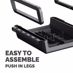Fellowes Computer Monitor Stand with 3 Height Adjustments - Breyta Monitor Riser with Cable Management - Ergonomic Adjustable Monitor Stand for Computers - Max Weight 15KG - Black - Additional view 7