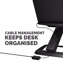 Fellowes Laptop Stand for Desk - Hana LT Laptop Stand for the Home and Office - Adjustable Laptop Stand with 3 Height Adjustments - Max Monitor Size 19", Max Weight 4.5KG - Black - Additional view 7