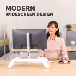 Fellowes Computer Monitor Stand with 3 Height Adjustments - Hana LT Monitor Riser - Ergonomic Adjustable Monitor Stand for Computers - Max Weight 22.6KG - White - Additional view 6