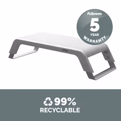 Fellowes Computer Monitor Stand with 3 Height Adjustments - Hana LT Monitor Riser - Ergonomic Adjustable Monitor Stand for Computers - Max Weight 22.6KG - White - Additional view 8