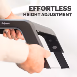 Fellowes Computer Monitor Stand with 3 Height Adjustments - Hana LT Monitor Riser - Ergonomic Adjustable Monitor Stand for Computers - Max Weight 22.6KG - Black - Additional view 5