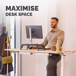 Fellowes Computer Monitor Stand with 3 Height Adjustments - Hana LT Monitor Riser - Ergonomic Adjustable Monitor Stand for Computers - Max Weight 22.6KG - Black - Additional view 7