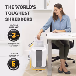 Fellowes LX Series Paper Shredder LX70 11 Sheet Cross Cut Shredder with 18 Litre Bin High Security P4 White - Additional view 7