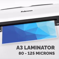Sola A3 Laminator Machine for Home Use - Fast 4 Minute Warm Up Time with Auto Shut Off Feature - 80-125 Micron - White