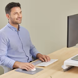 Fellowes Keyboard Wrist Rest Breyta Compact Keyboard Wrist Support with Antibacterial Protection Ergonomic Wrist Support Grey - Additional view 4