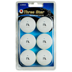 Martin Kilpatrick 3 Star Table Tennis Balls - 6 Pack - 40mm Ping Pong