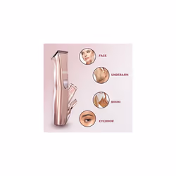 Wahl 3-in-1 Ladies Face and Body Hair Remover, Womens Hair Removal Trimmer, Female Rotary Shaver, Eyebrow Shaper, Comb Attachment, Facial Hair T