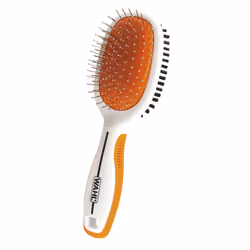 Wahl Premium Pet Double Sided Pin Bristle Brush with Patented Stacked Pin Design for Dogs - Removes Loose Hair & Stimulates t ...