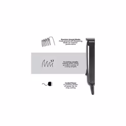 Wahl PowerPro Corded Beard Trimmer, Hair Clipper, Haircut Trimmer, Grooming Detailer Kit for Men  For Beard, Mustache, Stubble, Ear, Nose, & Bod