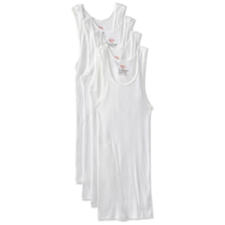 Hanes Men's 4-Pack FreshIQ Tanks  White  Small