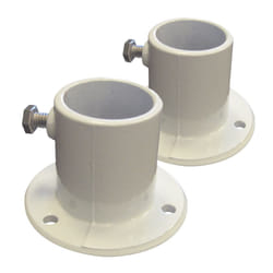 Blue Wave NE1228PR Aluminum Deck Flanges for Above Ground Pool Ladder  Pair 3.5 x 3.5 x 2.5 inches