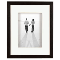 MCS 16x20 Inch Dakota Wood Shadow Box Frame with 11x14 Inch Mat Opening  Black (52733)