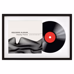 MCS Double Groove Record Album Frame  Black  16.5 x 25 in