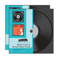 MCS Double Groove 12.5x12.5 Black Front-Loading Vinyl Record Album Frame  Wall Hanging Album Frames for Vinyl Records (2-Pack)
