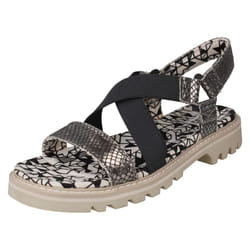 Ladies Caterpillar Open Toe Casual Sandals Ismay - Silver, UK 4