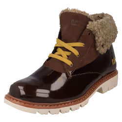 ) Ladies Caterpillar Ankle Boots Hub Fur - UK 3, Chocolate (Brown