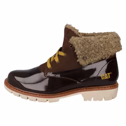 ) Ladies Caterpillar Ankle Boots Hub Fur - UK 3, Chocolate (Brown