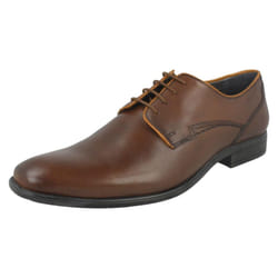 Mens Hush Puppies Smart Formal Shoes Kane Maddow - UK 8, Brown