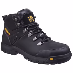 ) Caterpillar Framework Leather Black Safety Boots - Black, 13 (Adults'
