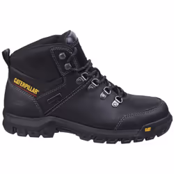 ) Caterpillar Framework Leather Black Safety Boots - Black, 13 (Adults'