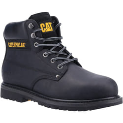 ) Caterpillar Powerplant S3 Nubuck Black Safety Boots - Black, 9 (Adults'