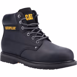 ) Caterpillar Powerplant S3 Nubuck Black Safety Boots - Black, 10 (Adults'
