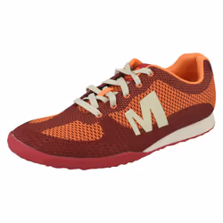 Ladies Merrell Lace Up Trainers Civet - Red, UK 4