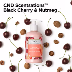 CND Scentsations Hydrating Hand & Body Lotion  Lotion for Dry Skin  Moisturizing Formula for Healthier  Softer Skin  Black Cherry and Nutmeg  8.3 Fl O