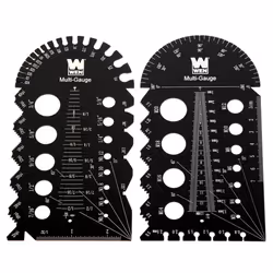 WEN ME210G Metric and Imperial Metal Thread Pitch Multi-Gauge with Carrying Case Two Pack Black
