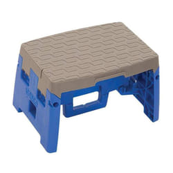 Cosco 11903BGR1E OneStep Folding Step Stool  300 lb  8 12 Working Height  BlueGray
