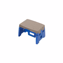 Cosco 11903BGR1E OneStep Folding Step Stool  300 lb  8 12 Working Height  BlueGray
