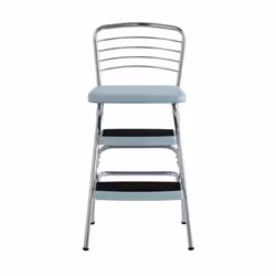 COSCO Stylaire Retro Chair + Step Stool with Flip-Up Seat  Teal