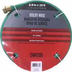 Swan Products SN58R015 Utility Lightweight Leader Hose 15' x 5/8"""" Green