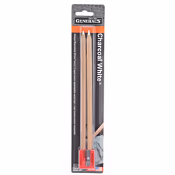 2-Pack - General Pencil 5582BP Charcoal White Pencils 2/Pkg-2B