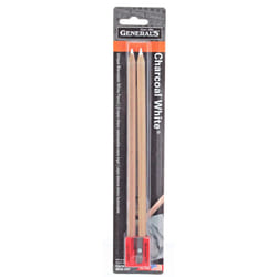 2-Pack - General Pencil 5582BP Charcoal White Pencils 2/Pkg-2B