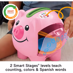 Fisher-Price Baby & Toddler Toy Laugh & Learn Smart Stages Piggy Bank