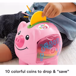 Fisher-Price Baby & Toddler Toy Laugh & Learn Smart Stages Piggy Bank