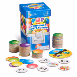 Learning Resources Pop For Addition and Subtraction Math Game Easter Toys Classroom and Homeschool Math Games Math Activi ...