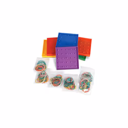 Learning Resources 5Inch DoubleSided Assorted Geoboard Shapes  6 Pieces  Ages 5+ Kindergarten Learning Toys  Math Manipulatives for Kids Back to Schoo