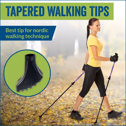 VTread Tapered Four Pack of Extra Durable Rubber Replacement Tips Replacement Feet/Paws/Ferrules/Caps for Trekking Poles - Fits All Standard Hiking an