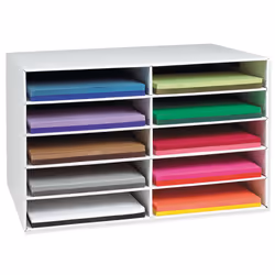 Pacon P001316, White, 5 shelves, Square corners, Horizontal, 304 mm, 203 mm