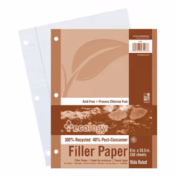 Pacon P3203, Lined paper, White, 203.2 mm, 254 mm, 150 sheets