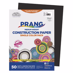 Sunworks Heavyweight Construction Paper 9 x 12 Inches Black Pack of