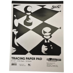 Sax Tracing Paper Pad - 9 x 12 inches - 50 Sheets per Pad  25lbs - Whi